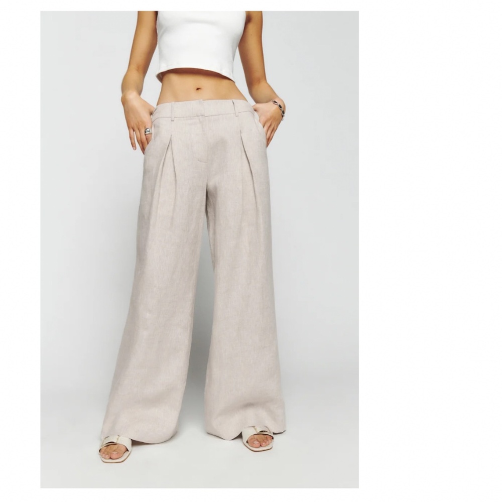 NWOT Reformation Asher Linen Wide Leg Pants | Size 2